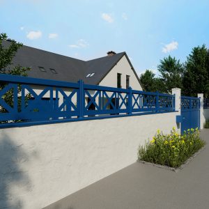 Portail et clôture OISON décor COTTAGE de la gamme INFINI